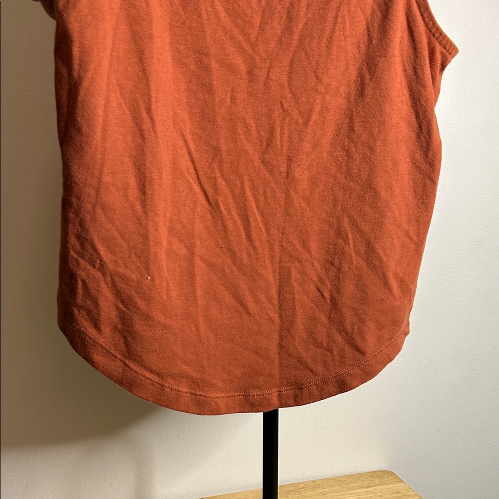 Madewell Sleeveless Burnt Orange Muscle Tee - Picture 5 of 6